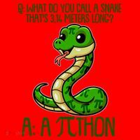 Funny Pi Day 314 PiThon Python Snake Joke Santa Hat thumb 1