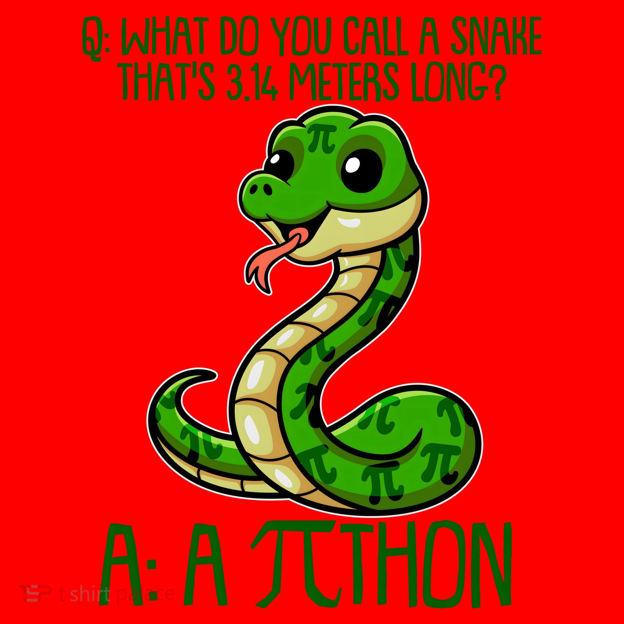 Funny Pi Day 314 PiThon Python Snake Joke Santa Hat
