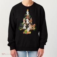 Funny Poodles Dog Merry Christmas Tree Poodles Lover Xmas Gift Women's Sweatshirt thumb 0