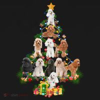 Funny Poodles Dog Merry Christmas Tree Poodles Lover Xmas Gift Bucket Hat thumb 4