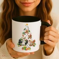 Funny Poodles Dog Merry Christmas Tree Poodles Lover Xmas Gift Coffee Mug thumb 3