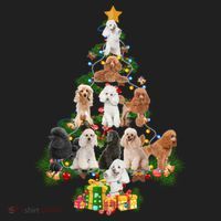 Funny Poodles Dog Merry Christmas Tree Poodles Lover Xmas Gift Hat thumb 2