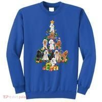 Funny Poodles Dog Merry Christmas Tree Poodles Lover Xmas Gift Sweatshirt thumb 0