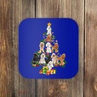 Funny Poodles Dog Merry Christmas Tree Poodles Lover Xmas Gift Coaster thumb 0
