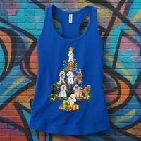 Funny Poodles Dog Merry Christmas Tree Poodles Lover Xmas Gift Women's Tank Top thumb 3