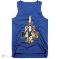 Funny Poodles Dog Merry Christmas Tree Poodles Lover Xmas Gift Tank Top thumb 0