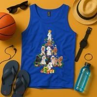 Funny Poodles Dog Merry Christmas Tree Poodles Lover Xmas Gift Tank Top thumb 4