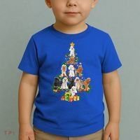 Funny Poodles Dog Merry Christmas Tree Poodles Lover Xmas Gift Toddler T-Shirt thumb 2