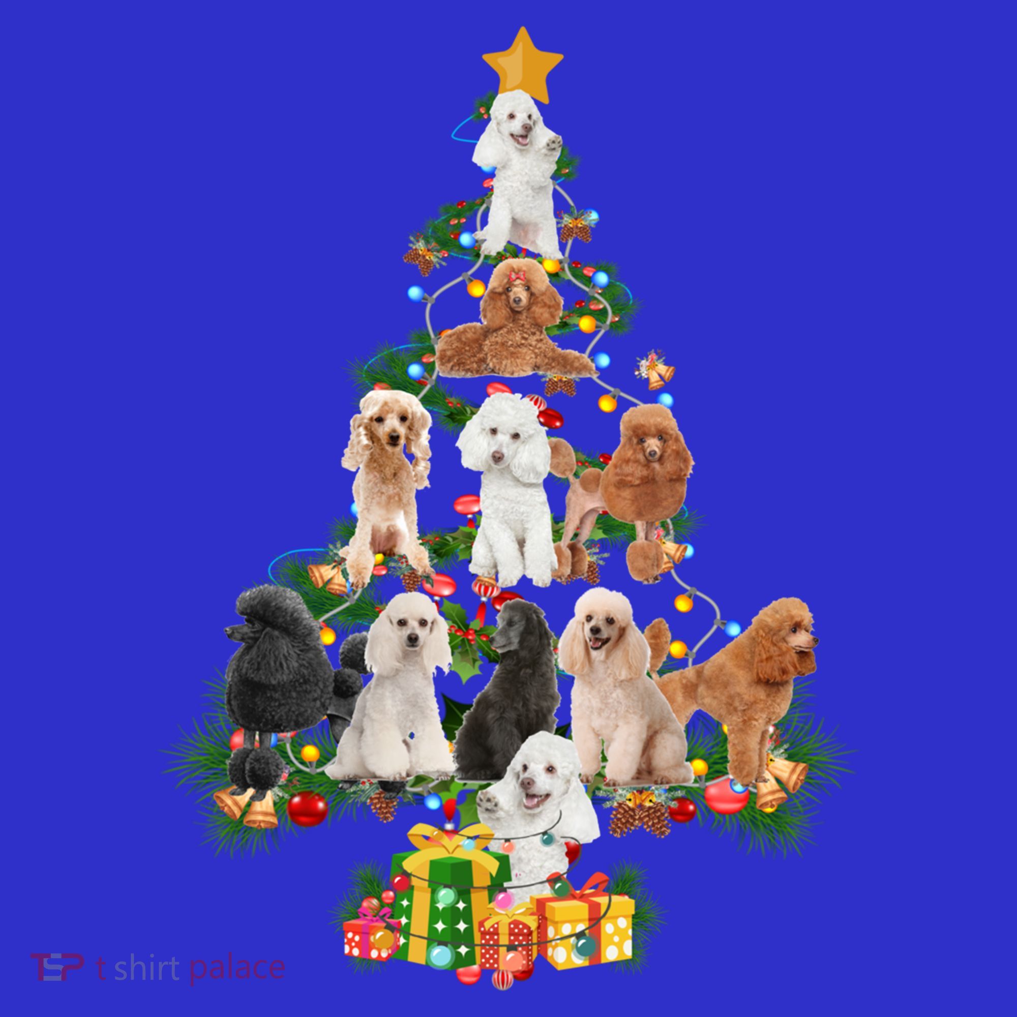 Funny Poodles Dog Merry Christmas Tree Poodles Lover Xmas Gift Visor
