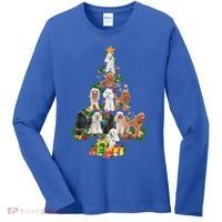 Funny Poodles Dog Merry Christmas Tree Poodles Lover Xmas Gift Women's Long Sleeve Shirt thumb 0