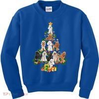 Funny Poodles Dog Merry Christmas Tree Poodles Lover Xmas Gift Kids Sweatshirt thumb 0