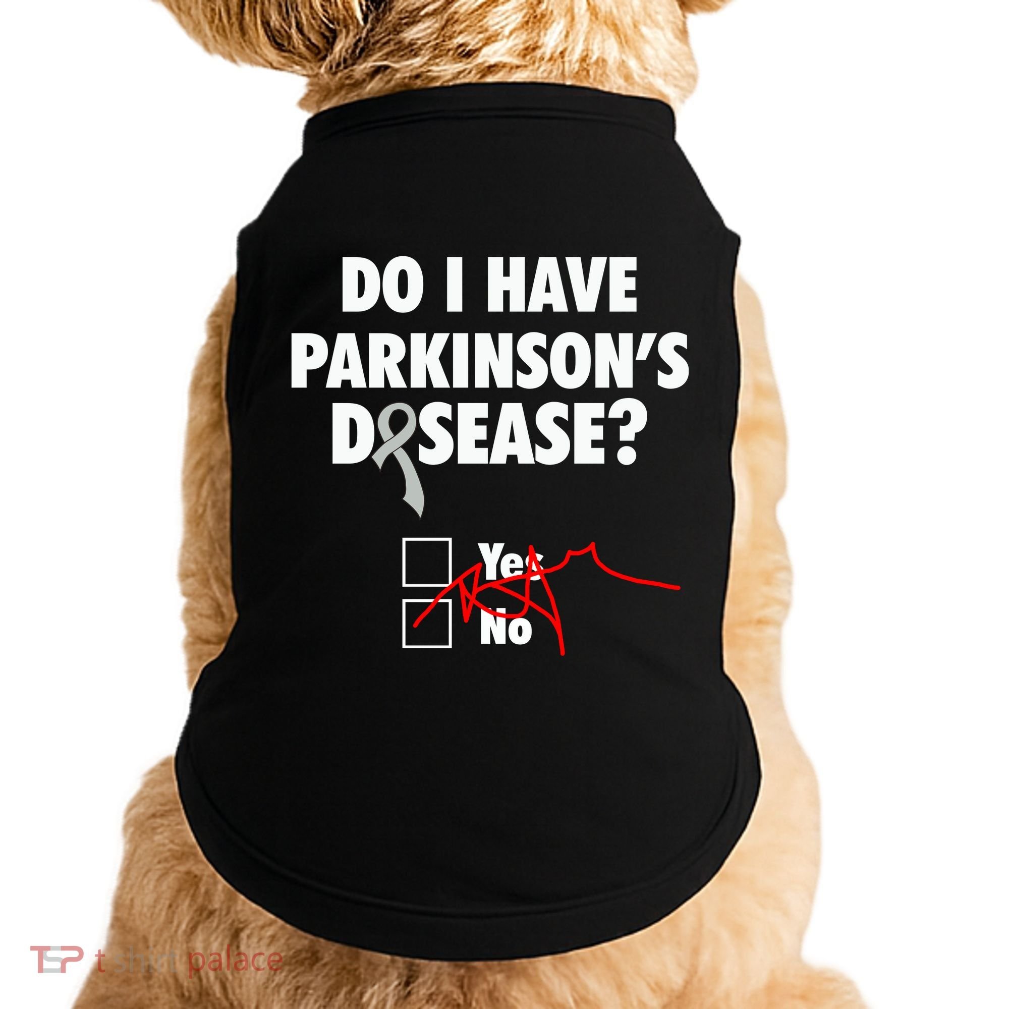 Funny Parkinsons Disease Awareness Yes No Gift Warrior Survivor Doggie Tank