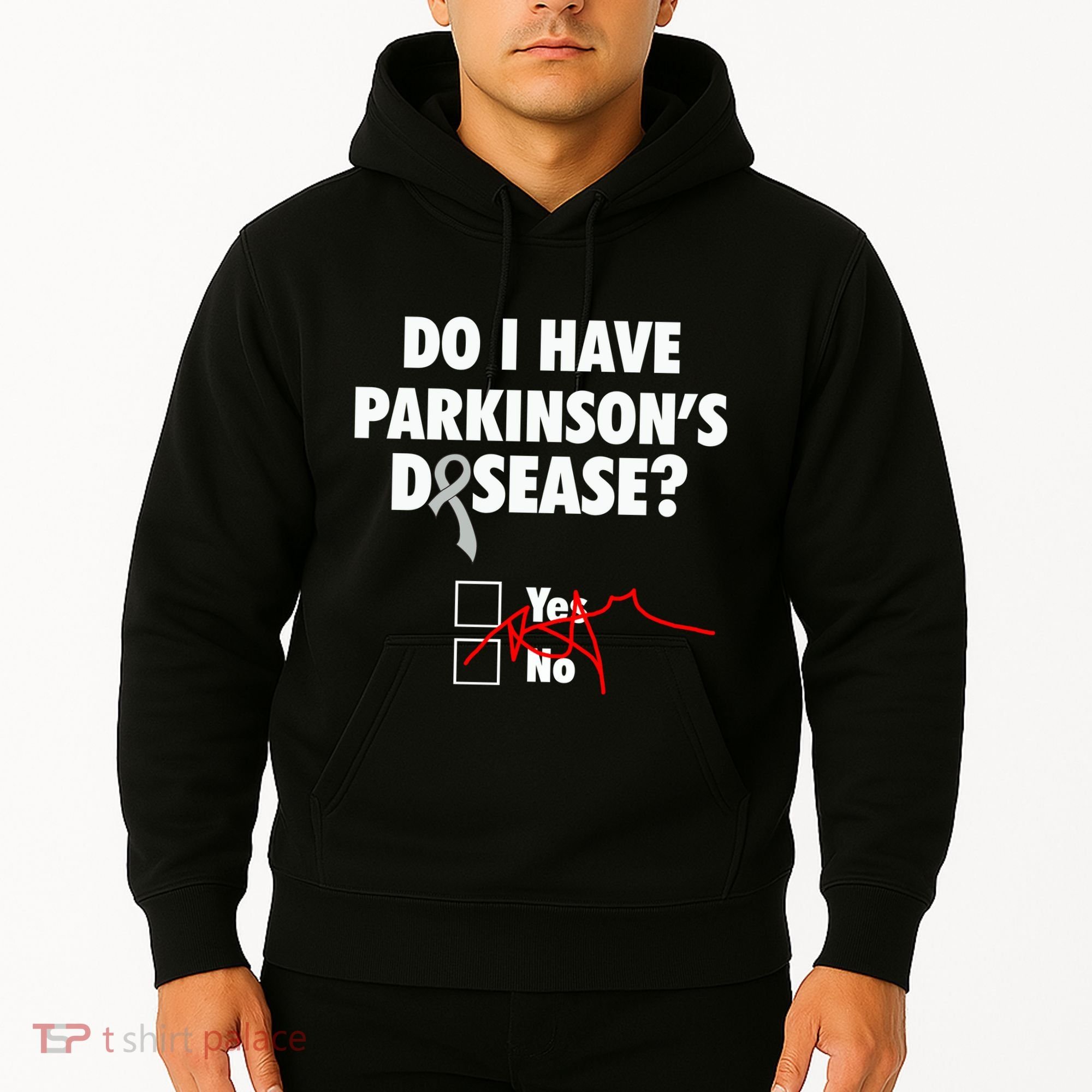 Funny Parkinsons Disease Awareness Yes No Gift Warrior Survivor Hoodie