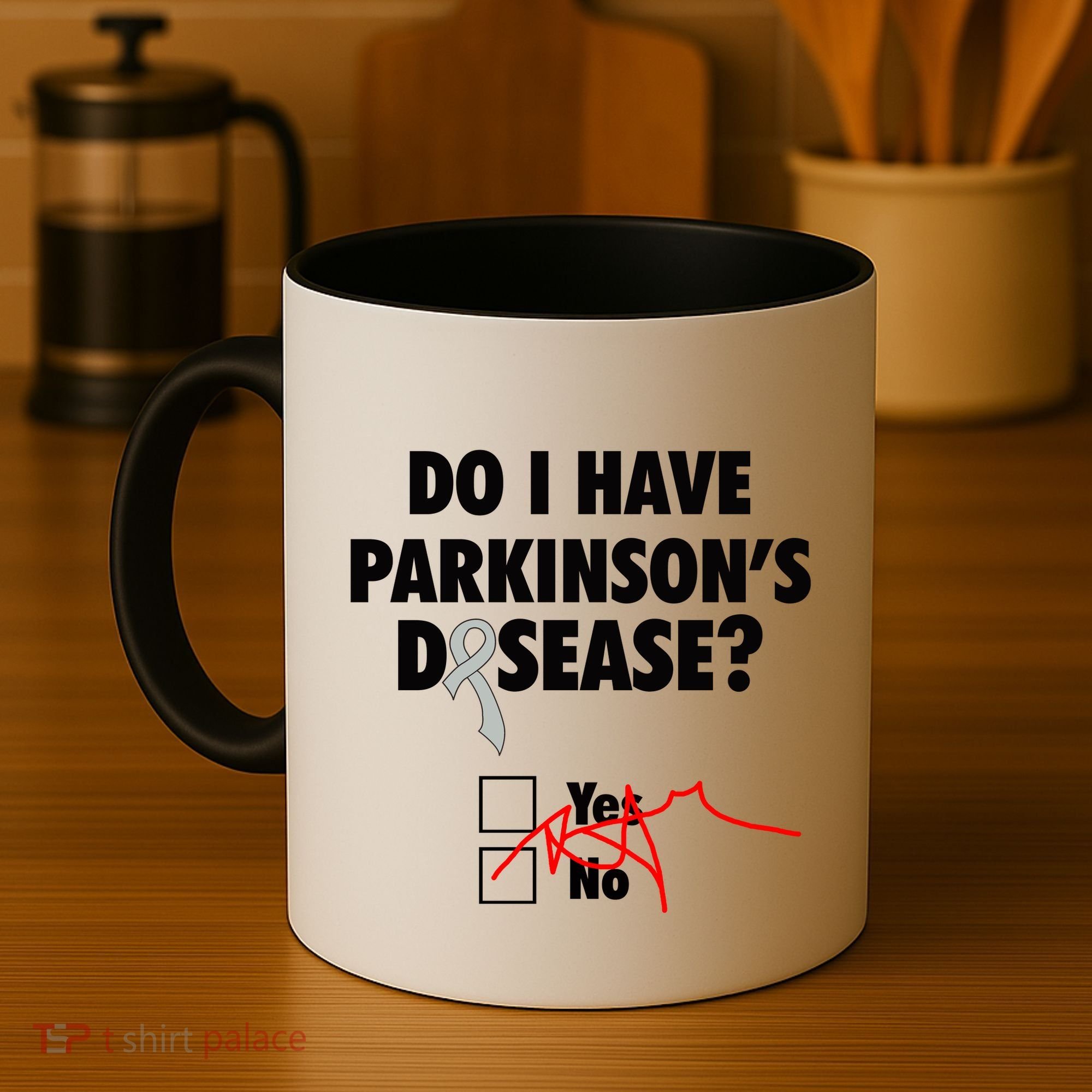 Funny Parkinsons Disease Awareness Yes No Gift Warrior Survivor Coffee Mug
