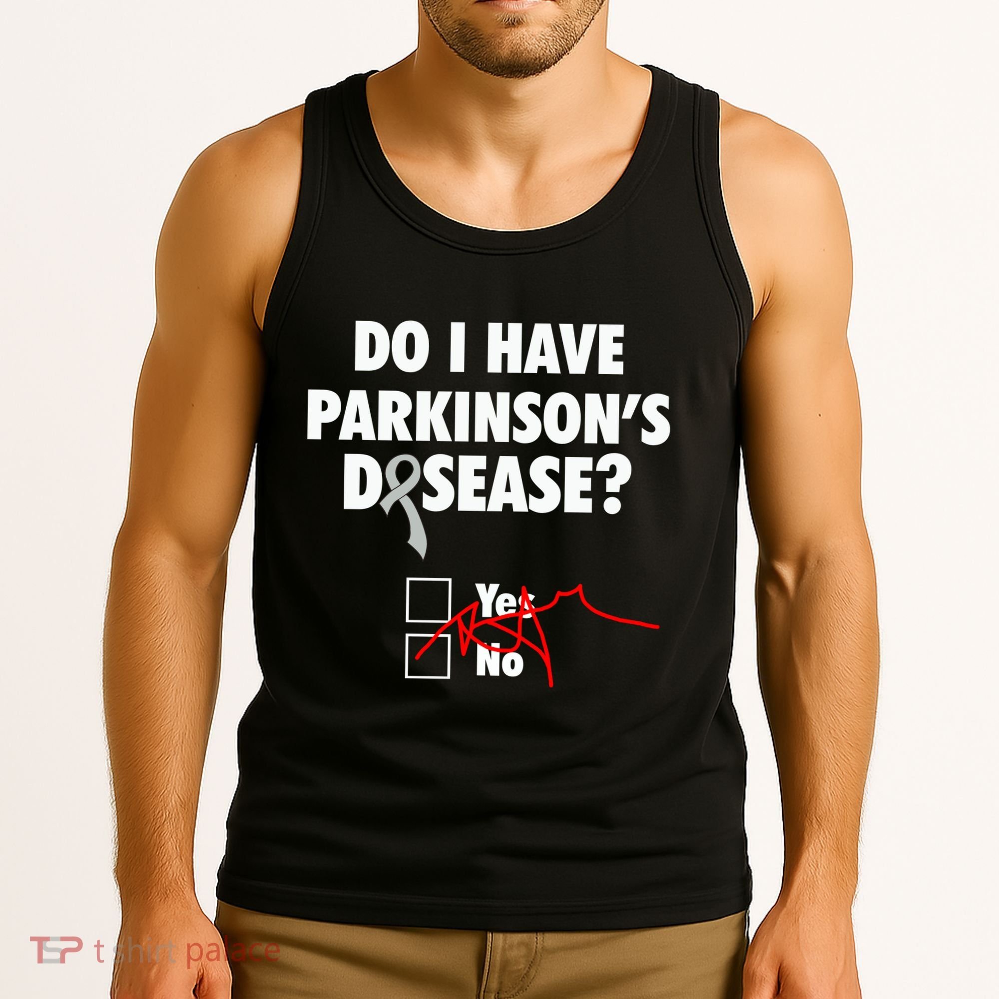 Funny Parkinsons Disease Awareness Yes No Gift Warrior Survivor Tank Top