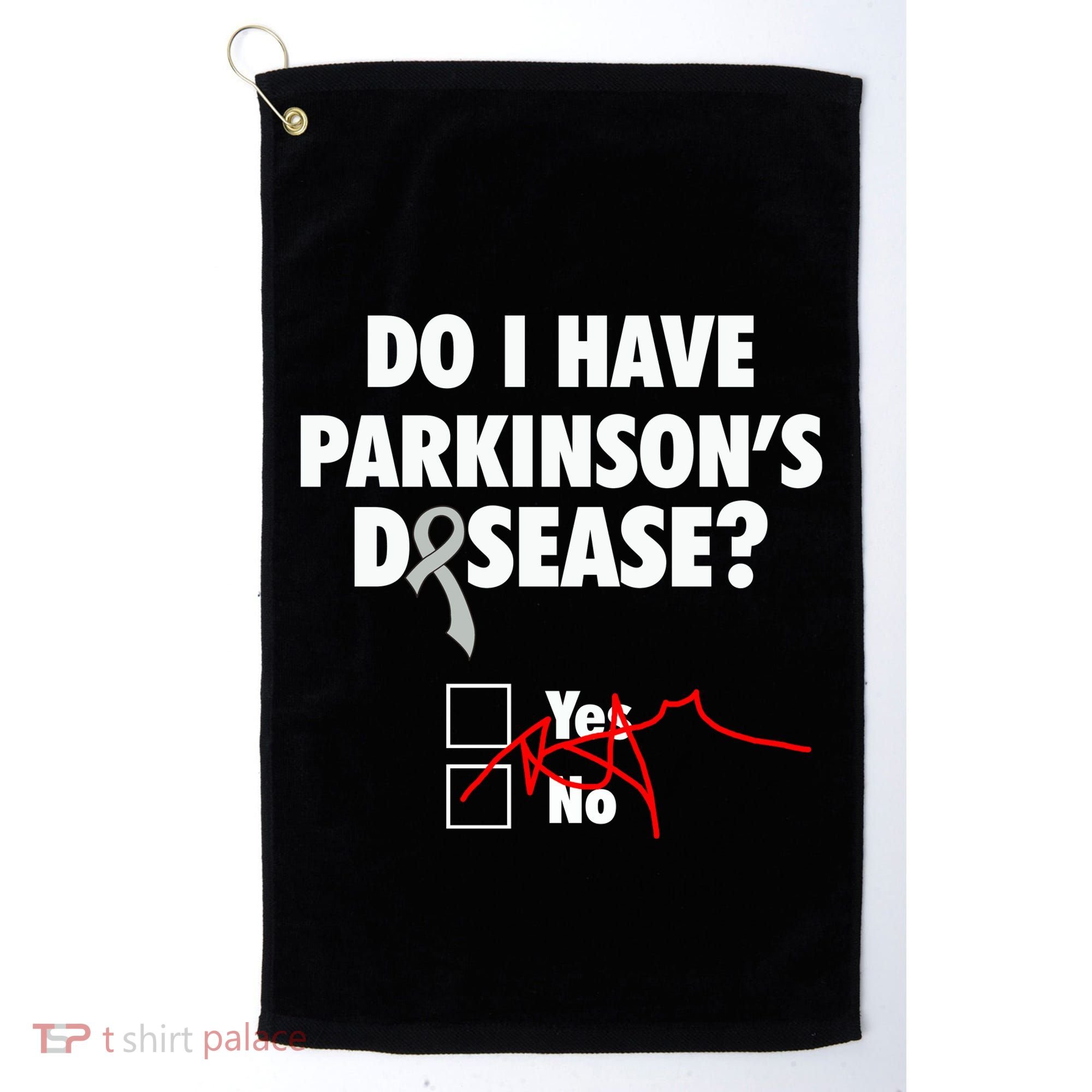 Funny Parkinsons Disease Awareness Yes No Gift Warrior Survivor Golf Towel