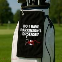 Funny Parkinsons Disease Awareness Yes No Gift Warrior Survivor Golf Towel thumb 2