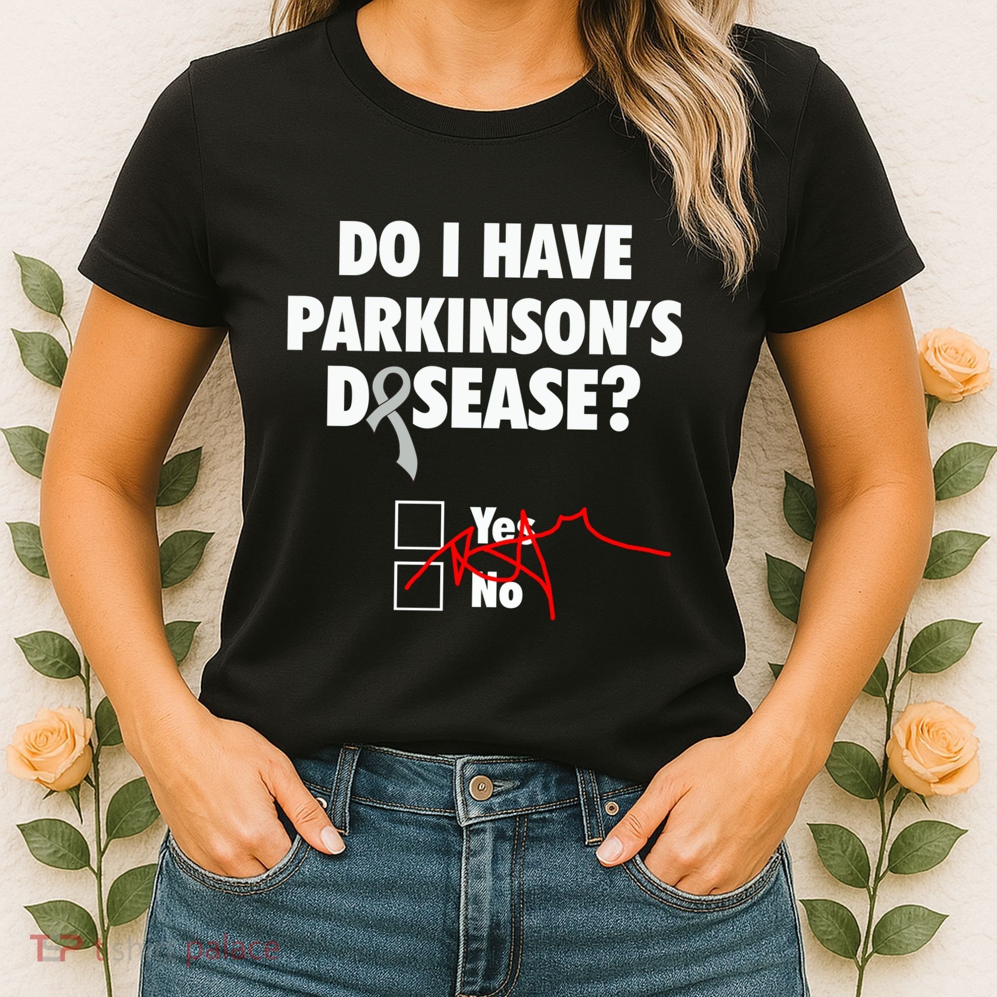 Funny Parkinsons Disease Awareness Yes No Gift Warrior Survivor Women's T-Shirt
