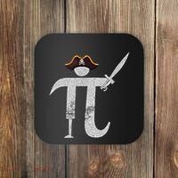 Funny Pi Day Pi Rate Science & Math Teacher Happy Pi Day Coaster thumb 0