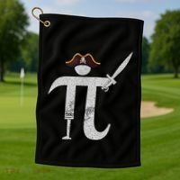 Funny Pi Day Pi Rate Science & Math Teacher Happy Pi Day Golf Towel thumb 1