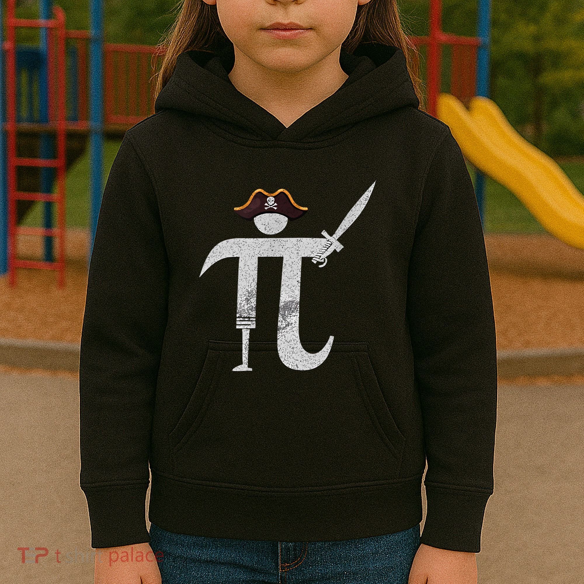 Funny Pi Day Pi Rate Science & Math Teacher Happy Pi Day Kids Hoodie