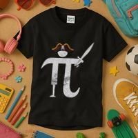 Funny Pi Day Pi Rate Science & Math Teacher Happy Pi Day Kids T-Shirt thumb 3