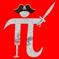 Funny Pi Day Pi Rate Science & Math Teacher Happy Pi Day Santa Hat thumb 1