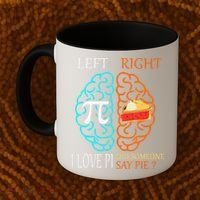 Funny Pi Day Left Vs Right Brain Pie Math Geek Coffee Mug thumb 2
