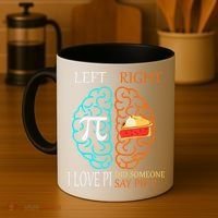 Funny Pi Day Left Vs Right Brain Pie Math Geek Coffee Mug thumb 4
