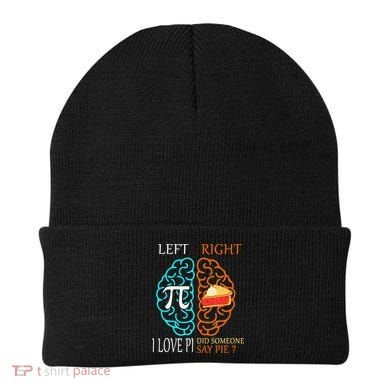 Funny Pi Day Left Vs Right Brain Pie Math Geek Beanie