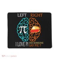 Funny Pi Day Left Vs Right Brain Pie Math Geek Mousepad thumb 0
