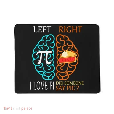 Funny Pi Day Left Vs Right Brain Pie Math Geek Mousepad