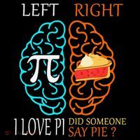 Funny Pi Day Left Vs Right Brain Pie Math Geek Mousepad thumb 1