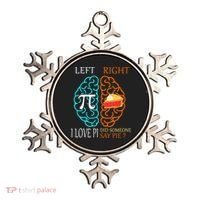 Funny Pi Day Left Vs Right Brain Pie Math Geek Ornament thumb 0
