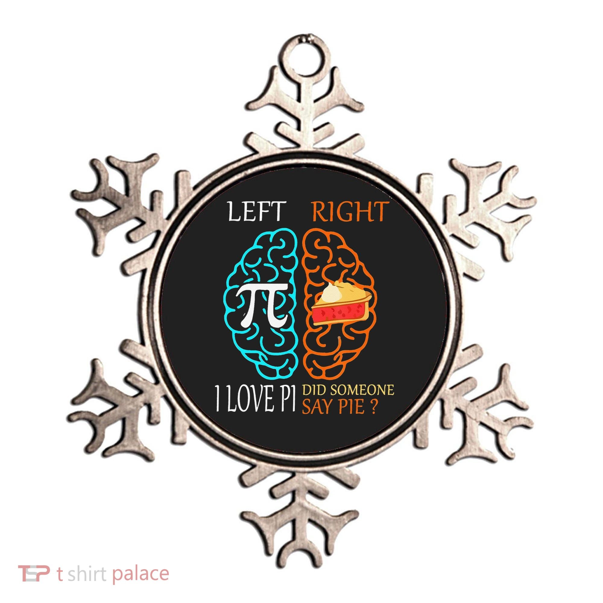 Funny Pi Day Left Vs Right Brain Pie Math Geek Ornament