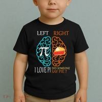 Funny Pi Day Left Vs Right Brain Pie Math Geek Toddler T-Shirt thumb 2