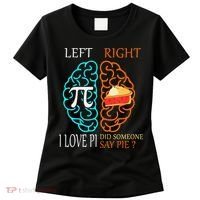 Funny Pi Day Left Vs Right Brain Pie Math Geek Women's T-Shirt thumb 0