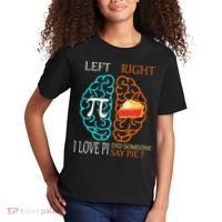 Funny Pi Day Left Vs Right Brain Pie Math Geek Kids T-Shirt thumb 2