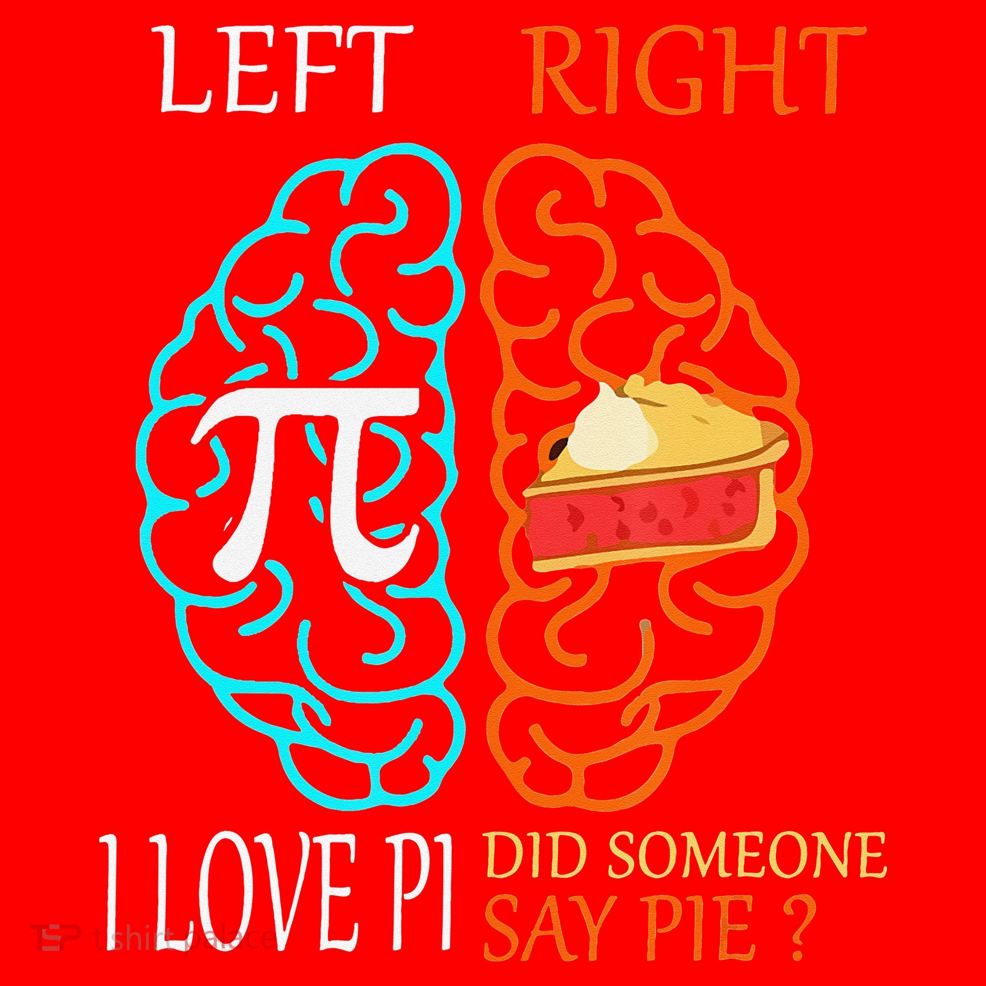 Funny Pi Day Left Vs Right Brain Pie Math Geek Santa Hat