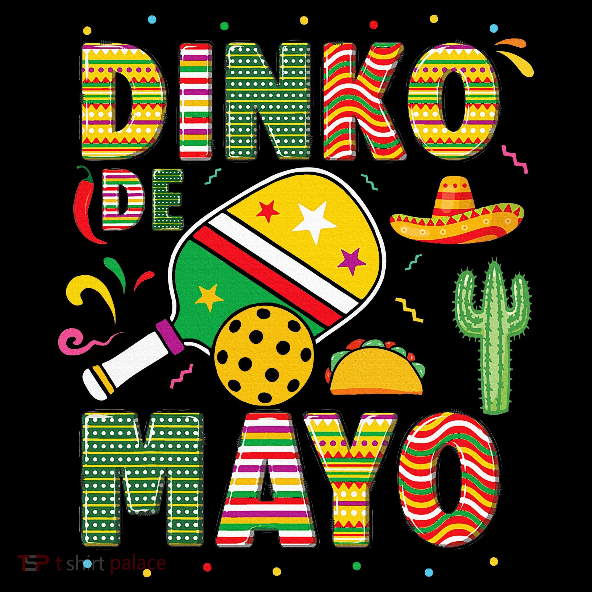 Funny Pickleball Dinko De Mayo Cinco De Mayo Women's Tank Top
