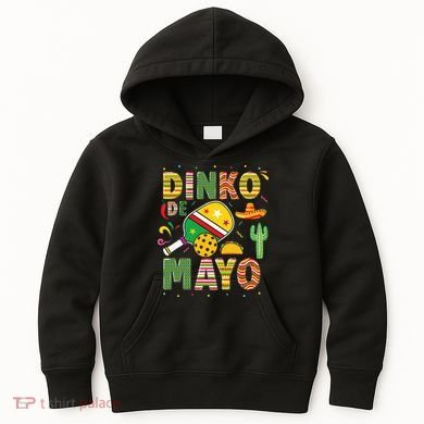 Funny Pickleball Dinko De Mayo Cinco De Mayo Kids Hoodie