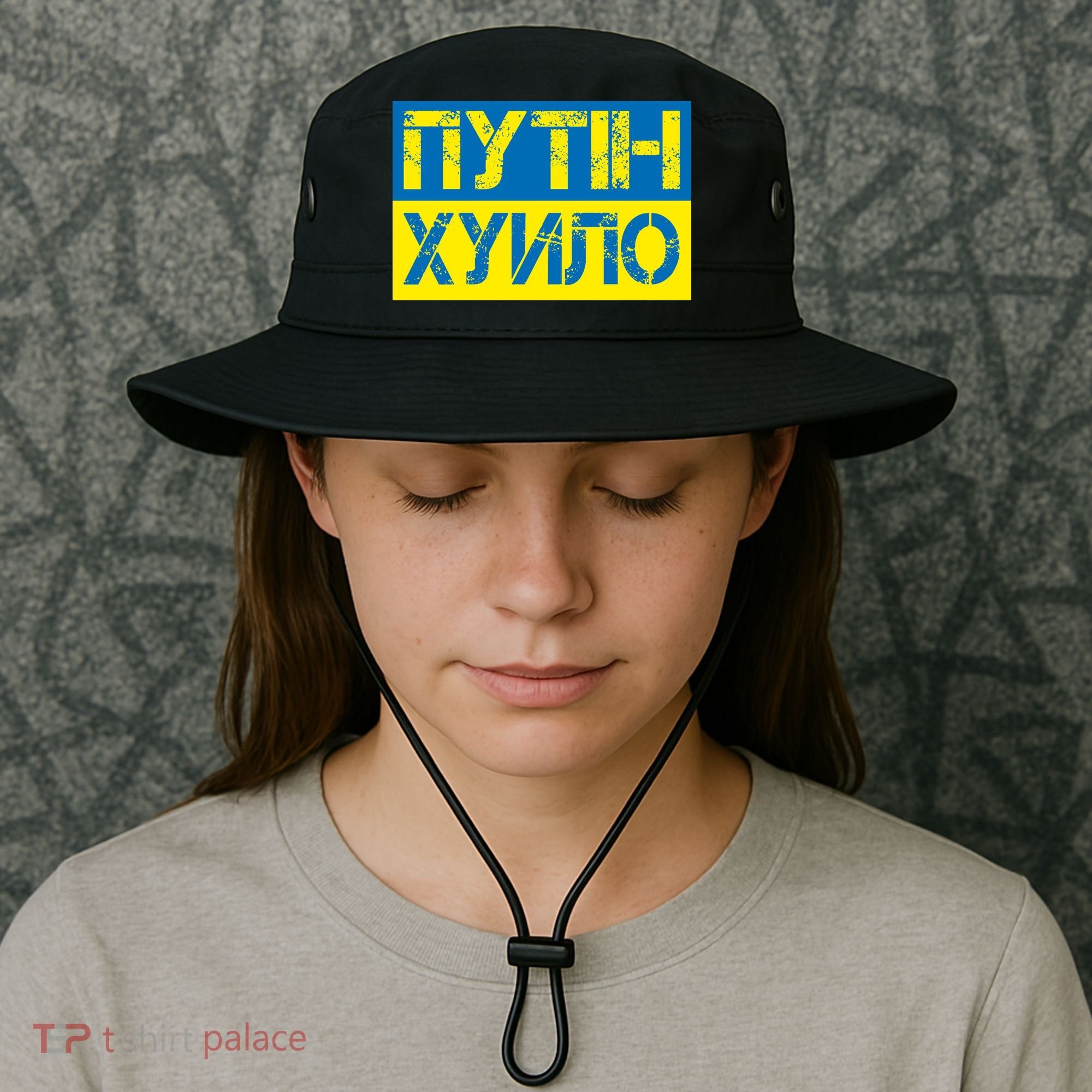 Funny Putin Dickhead Ukrainian Flag Stand With Ukraine Bucket Hat