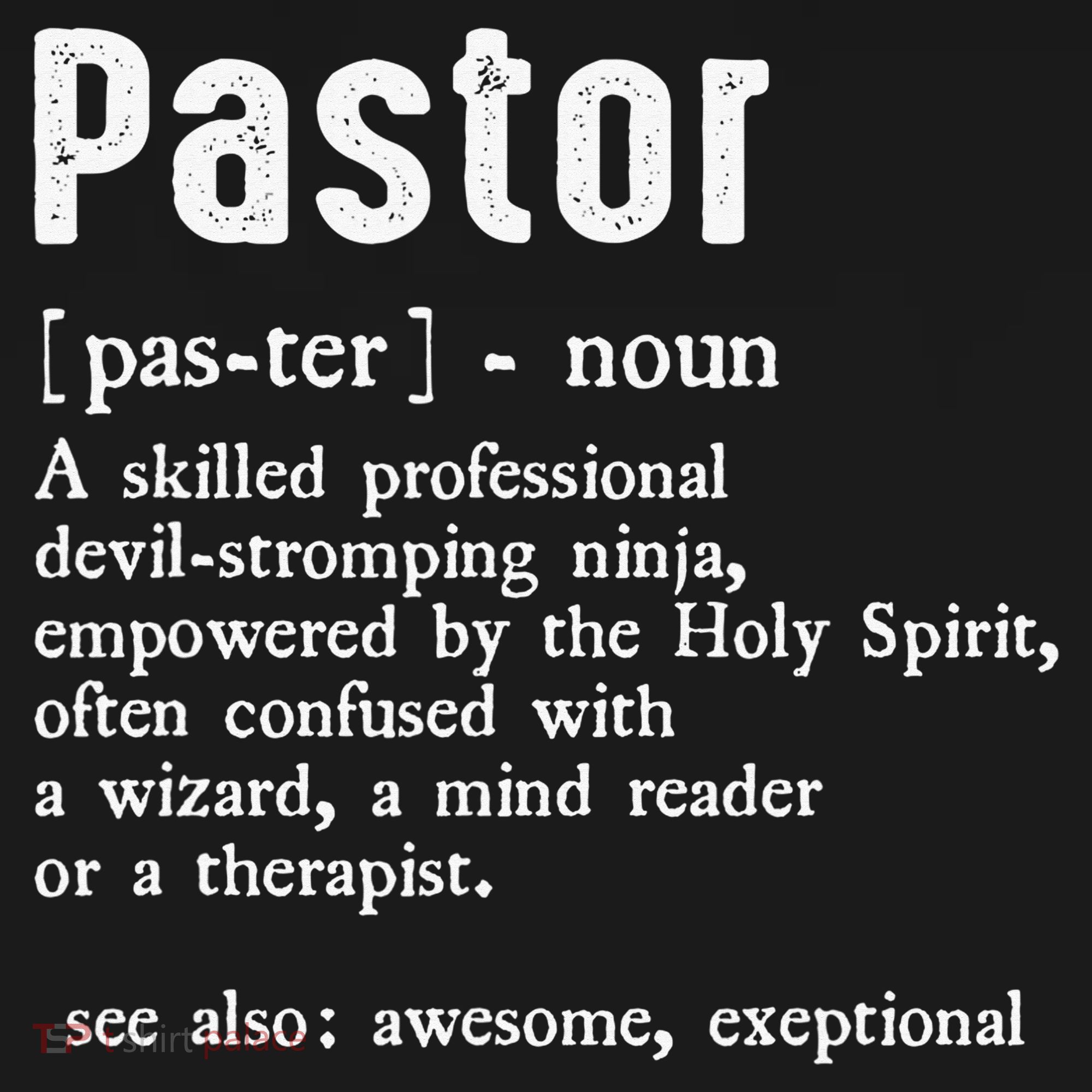 Funny Pastor Definition Gift Christian Preachers Doggie Tank