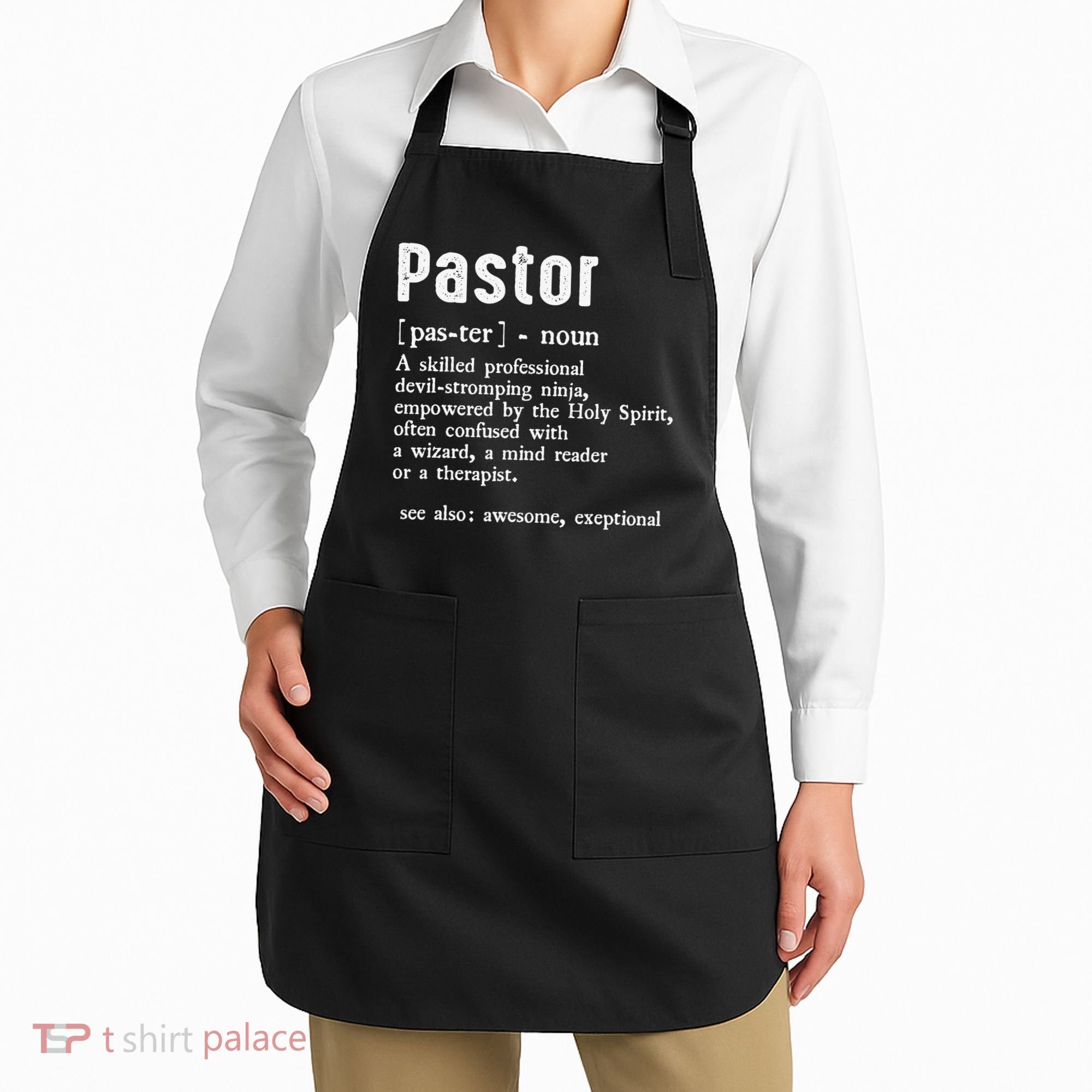 Funny Pastor Definition Gift Christian Preachers Apron