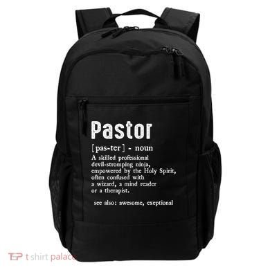 Funny Pastor Definition Gift Christian Preachers Backpack