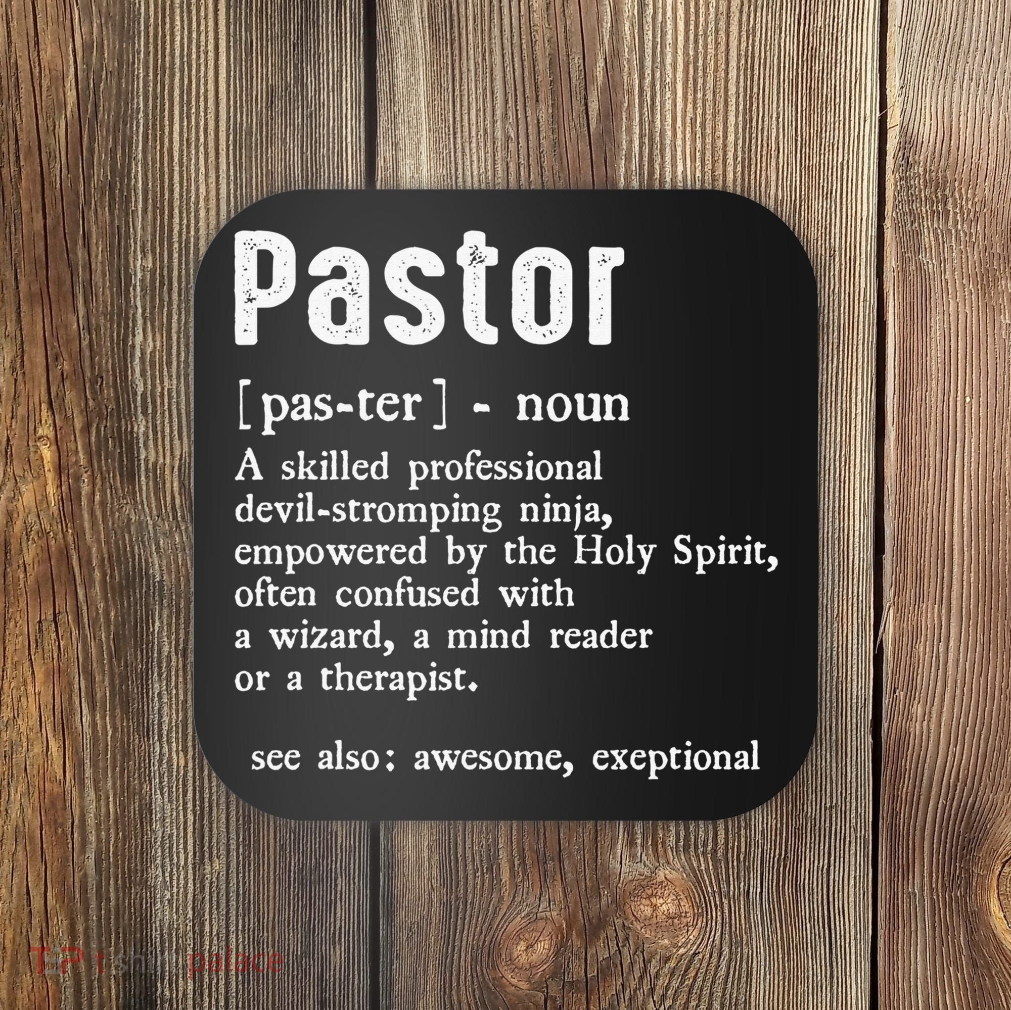 Funny Pastor Definition Gift Christian Preachers Coaster