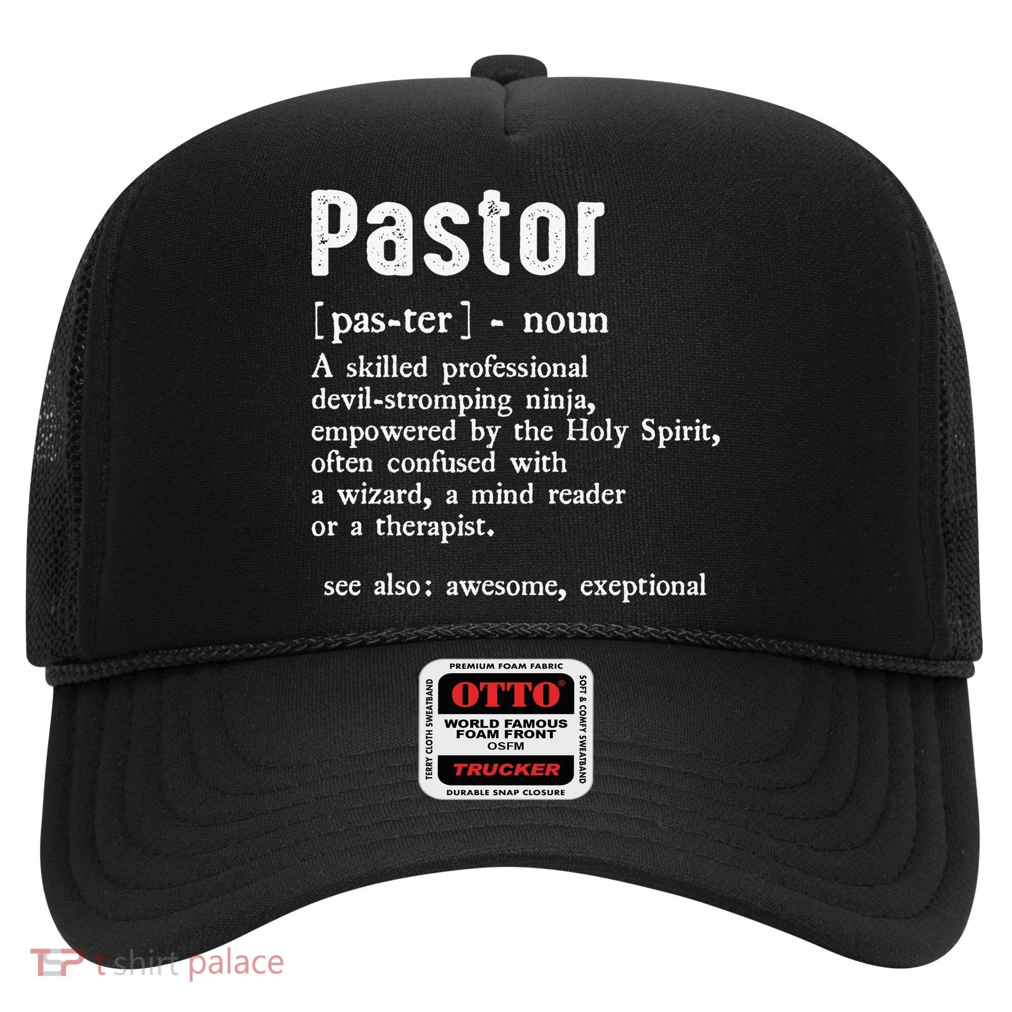 Funny Pastor Definition Gift Christian Preachers Hat
