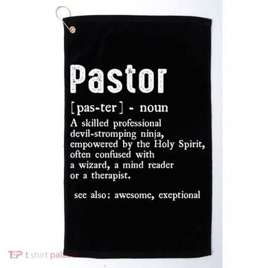 Funny Pastor Definition Gift Christian Preachers Golf Towel