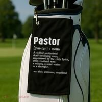 Funny Pastor Definition Gift Christian Preachers Golf Towel thumb 2