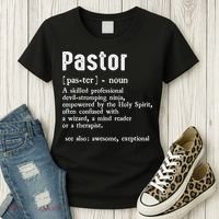 Funny Pastor Definition Gift Christian Preachers Women's T-Shirt thumb 3